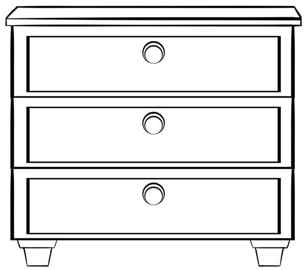 Cassetti semplici in legno — Vettoriale Stock