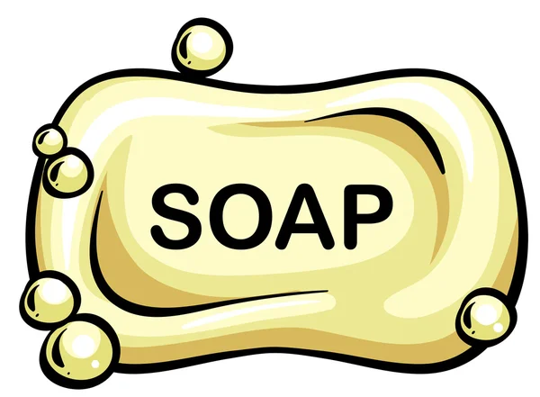 Bar of soap with bubbles — Stock Vector