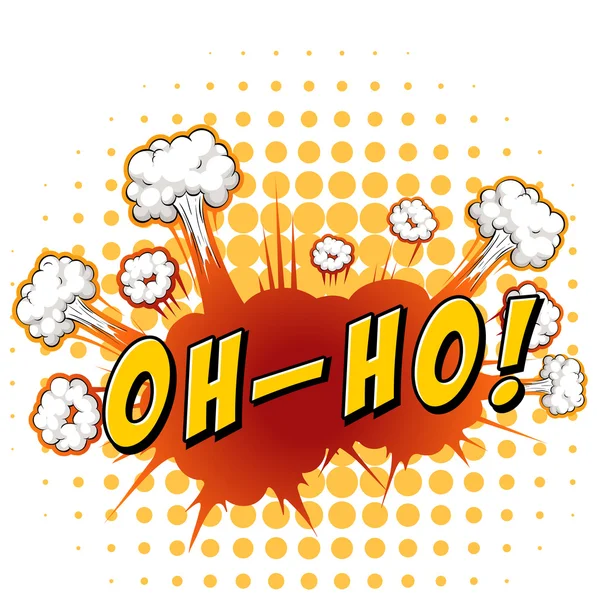 Word oh ho with explosion — Stock Vector