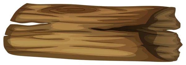 Single piece of log — Stock Vector