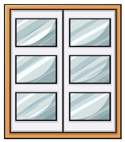 Classic wooden window — Stock Vector