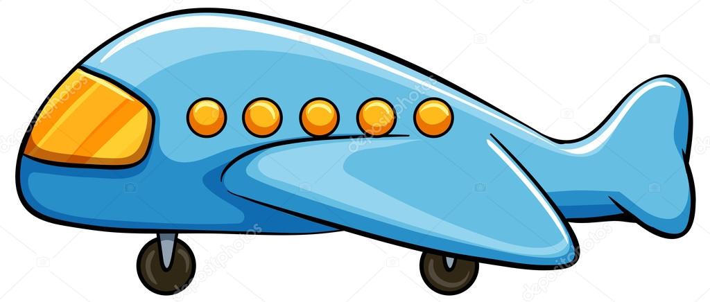 Toy airplane with wheels