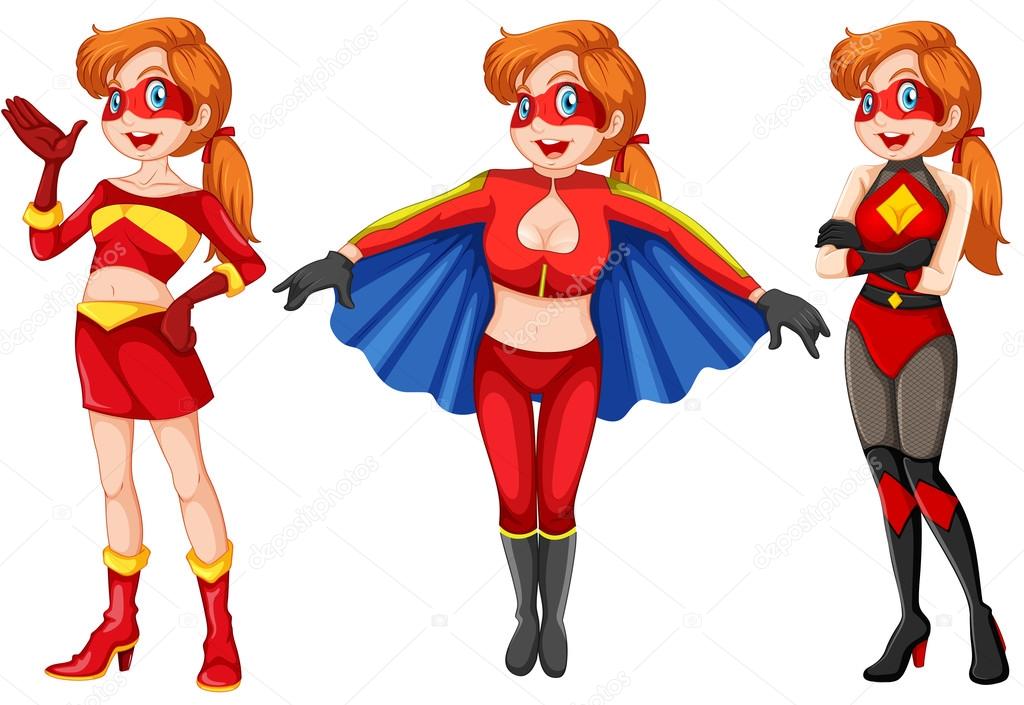 female superhero standing