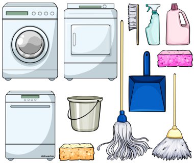 Cleaning objects clipart