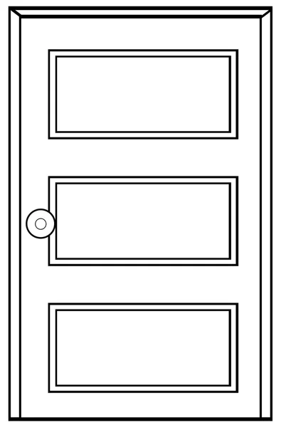 Wooden door — Stock Vector