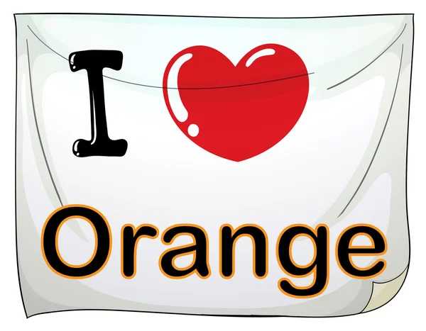 Orange loveIk hou van Oranje — Stockvector