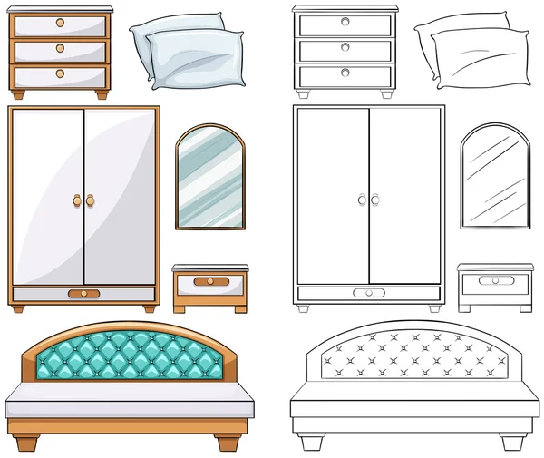 Muebles — Vector de stock