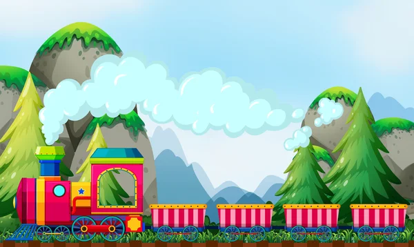 Train and mountain — Stock Illustration Train and mountain Royalty Free Stock Illustrations