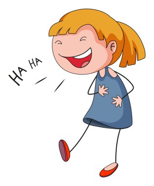 Girl laughing clipart