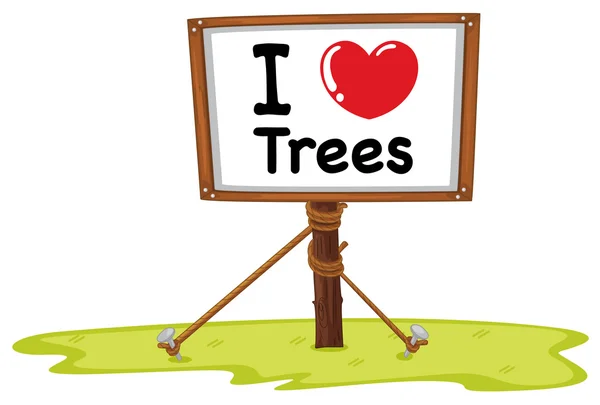 I love trees — Stock Vector