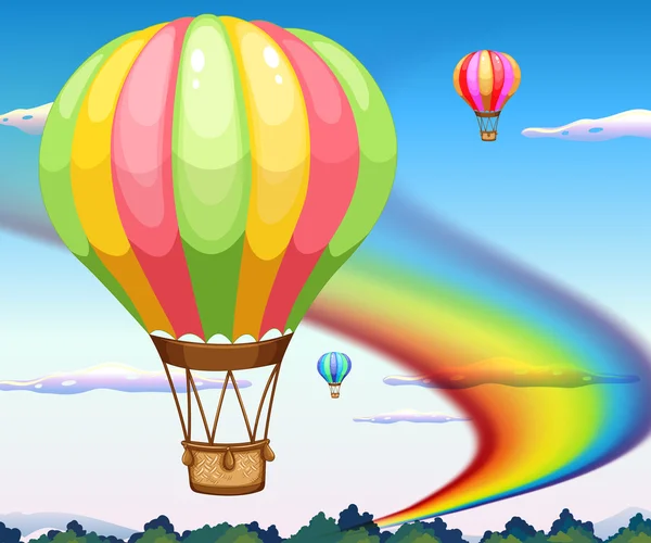 Palloncini e Arcobaleno — Vettoriale Stock