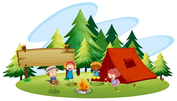 Camping — Stock Vector