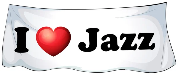 Adoro jazz. — Vetor de Stock