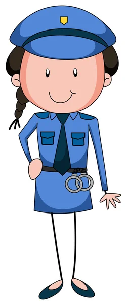 Mujer policía — Vector de stock