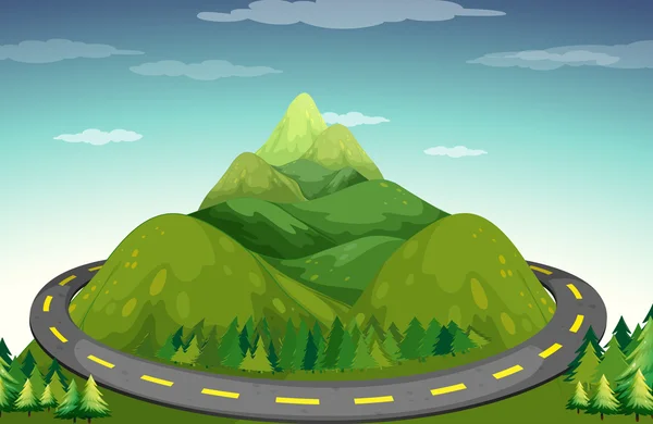 Road and mountain — Stock Illustration Road and mountain Stock Illustration