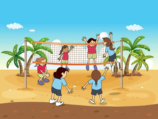 Beach Volley — Vettoriale Stock