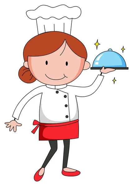 Chef femenino — Vector de stock