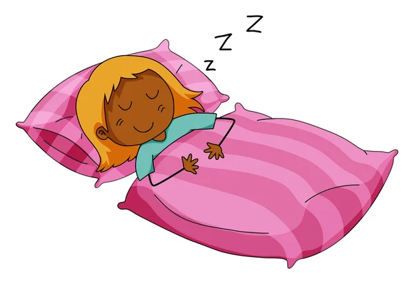 Chica durmiendo — Vector de stock