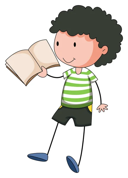 Boy reading — Stock Vector