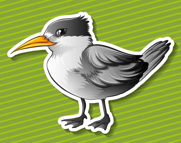 Pájaro gris — Vector de stock