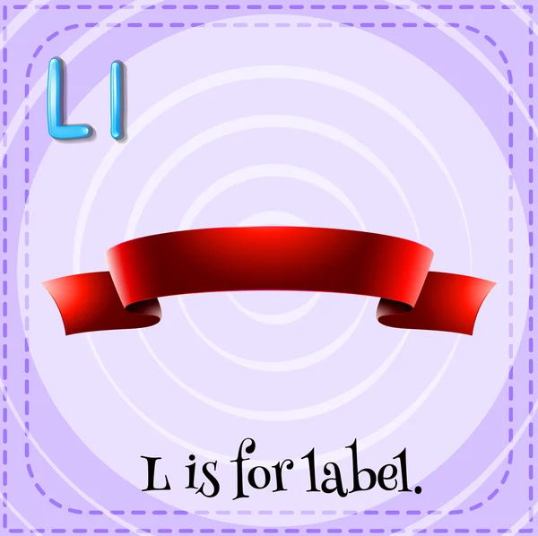 Flashcard L — Vettoriale Stock