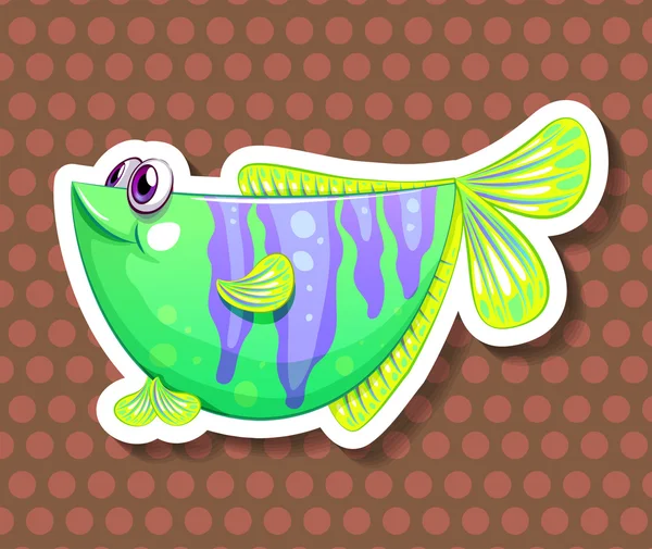 Pescado verde — Vector de stock