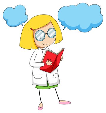 bilim adamı bir kitap okuma