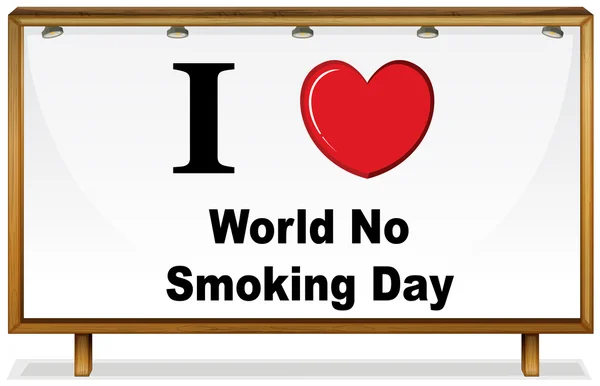 Jag älskar världen ingen rökning dag — Stock vektor