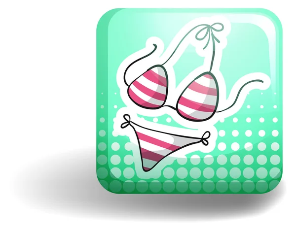 Badge en bikini — Stockvector