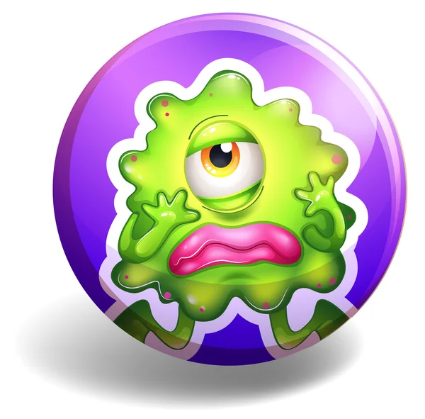 Badge et monstre — Image vectorielle