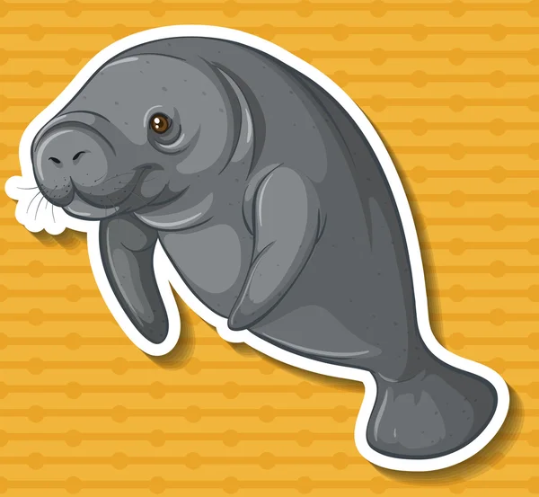 Sea cow — Stock Vector