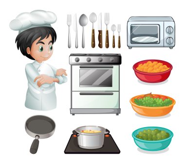 Chef and utensil