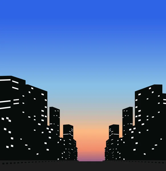 Silhouette City — Stock Vector