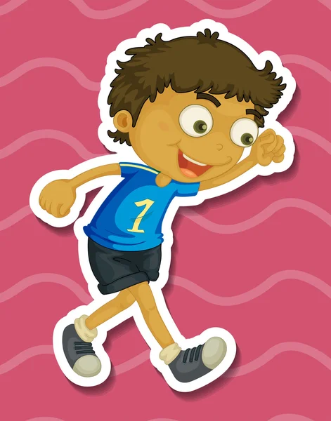 Niño caminando — Vector de stock