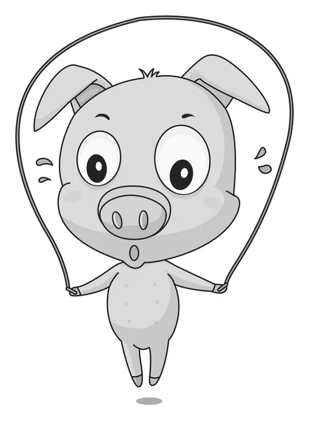 Pig exercise — Stockvector