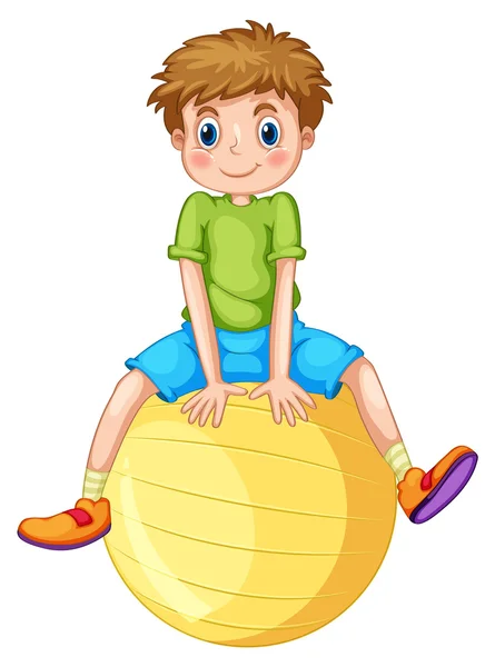 Boy and ball — Stock Vector