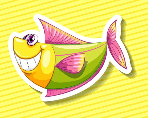 幸せな魚 — ストックベクタ