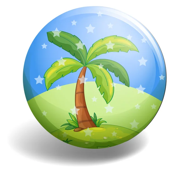 Arbre en badge — Image vectorielle