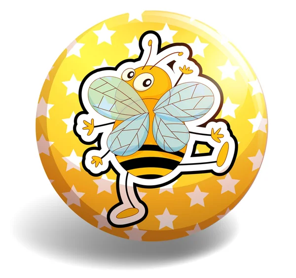 Abeja amarilla — Vector de stock