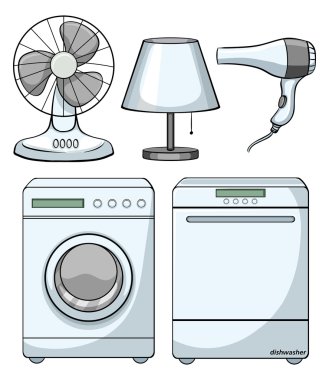 Beyaz ev elektronik cihazlarda