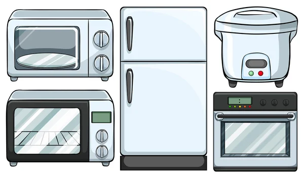 Ηλεκτρονικός εξοπλισμός που χρησιμοποιείται στην κουζίνα — Διανυσματικό Αρχείο