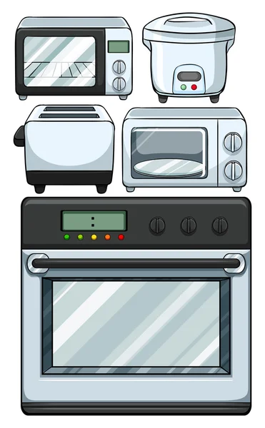 Elektronische apparatuur gebruikt in keuken — Stockvector