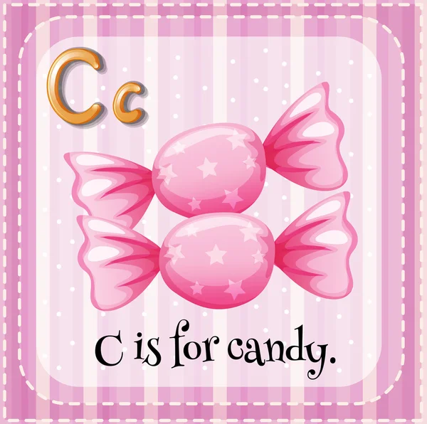 Letter C is for candy — Stock Vector