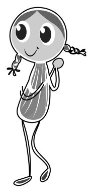 Beyaz üzerinde gülümseyen kız