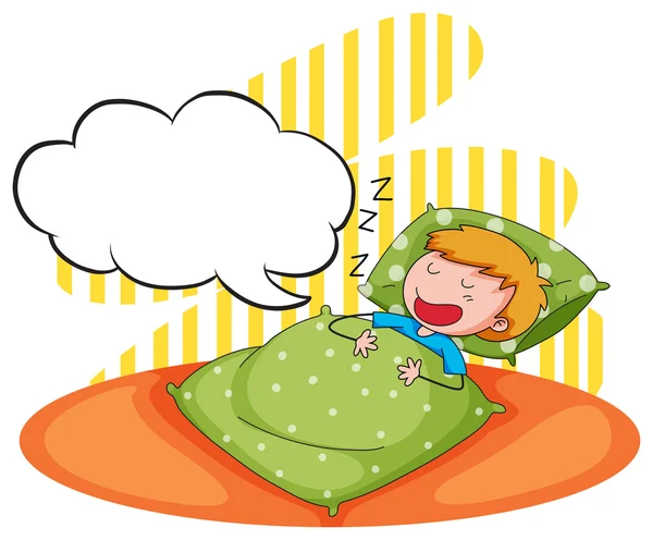 Garçon dormir et ronfler — Image vectorielle