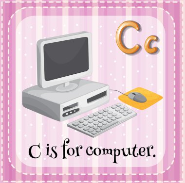 C harfi için bilgisayardır