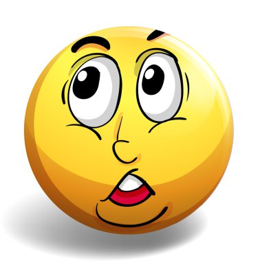 Sarı kart üzerinde yüz ifadesi