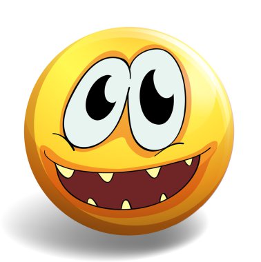 Mutlu yüz ile sarı top