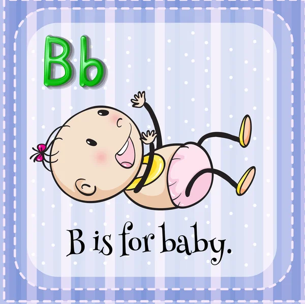 Алфавит B для ребенка — стоковый вектор