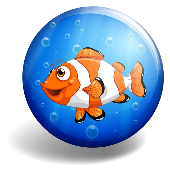 Clownfish swimming under the water — Stock Vector